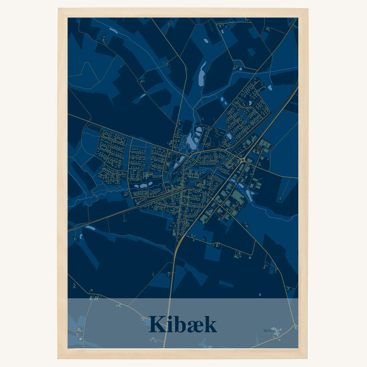 Kibæk plakat – Firkantet 2026 – Mørk blå