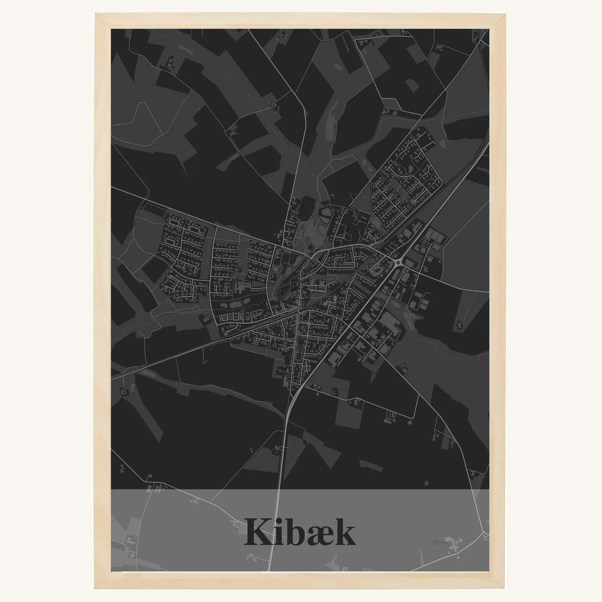 Kibæk plakat – Firkantet 2026 – Mørk grå