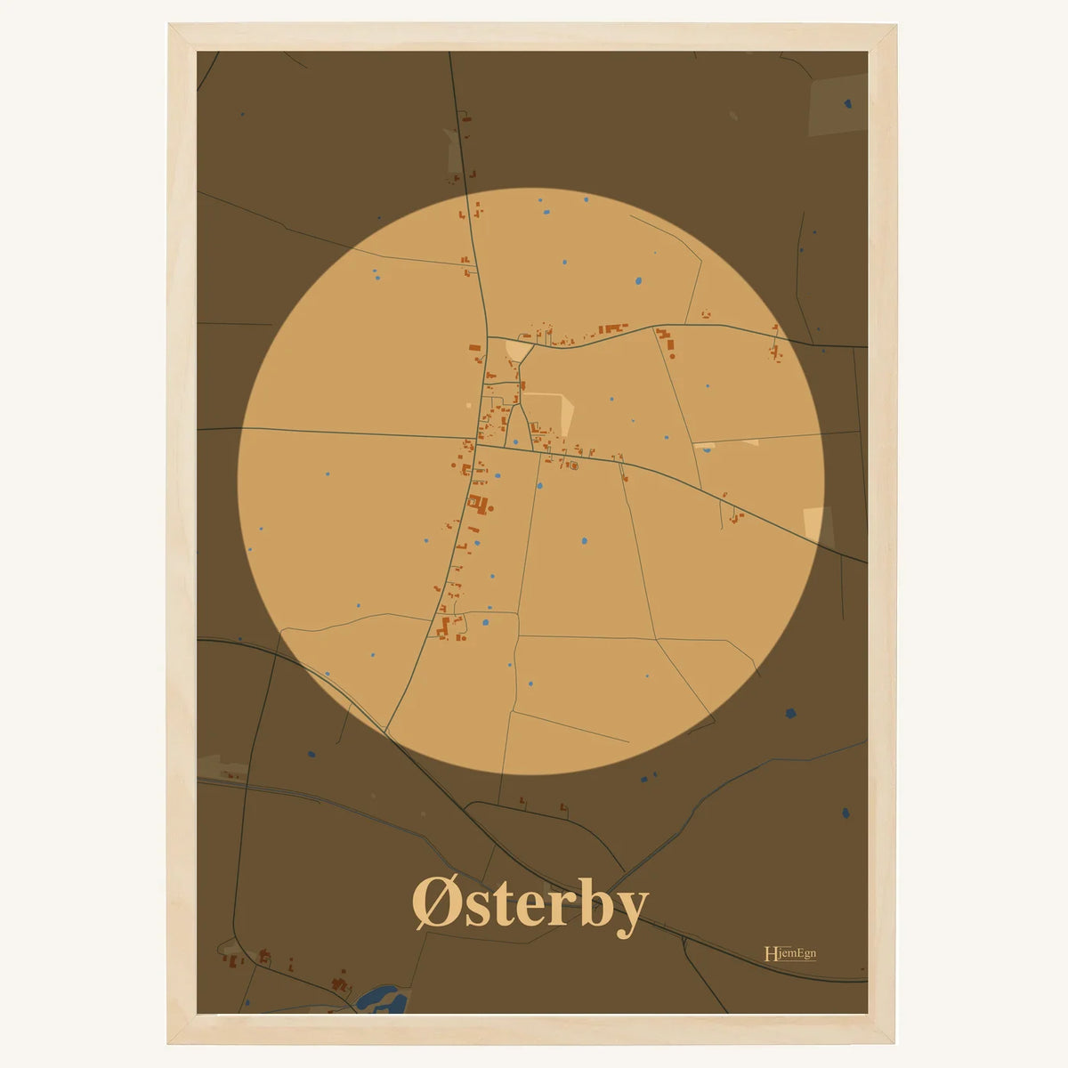 Østerby plakat – Centrum 2026 – Lys pastel brun