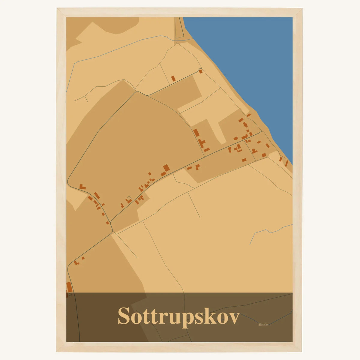 Sottrupskov plakat – Firkantet 2026 – Lys pastel brun