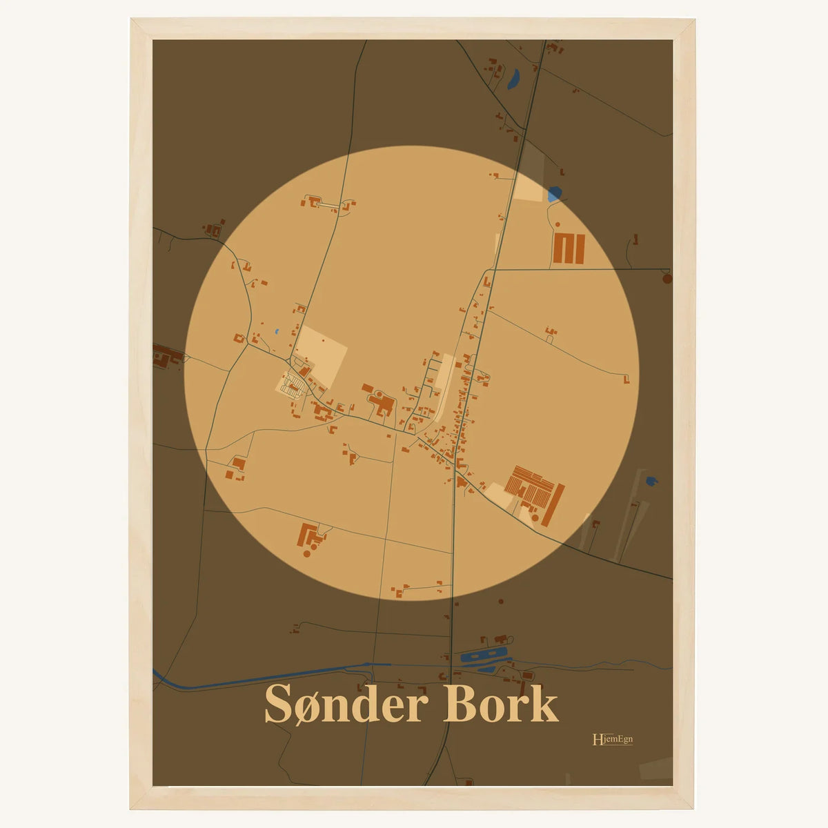 Sønder Bork plakat – Centrum 2026 – Lys pastel brun
