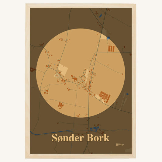 Sønder Bork plakat – Centrum 2026 – Lys pastel brun