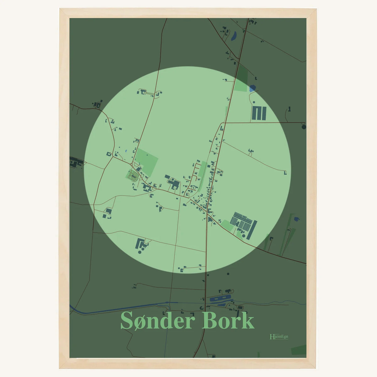 Sønder Bork plakat – Centrum 2026 – Lys pastel grøn