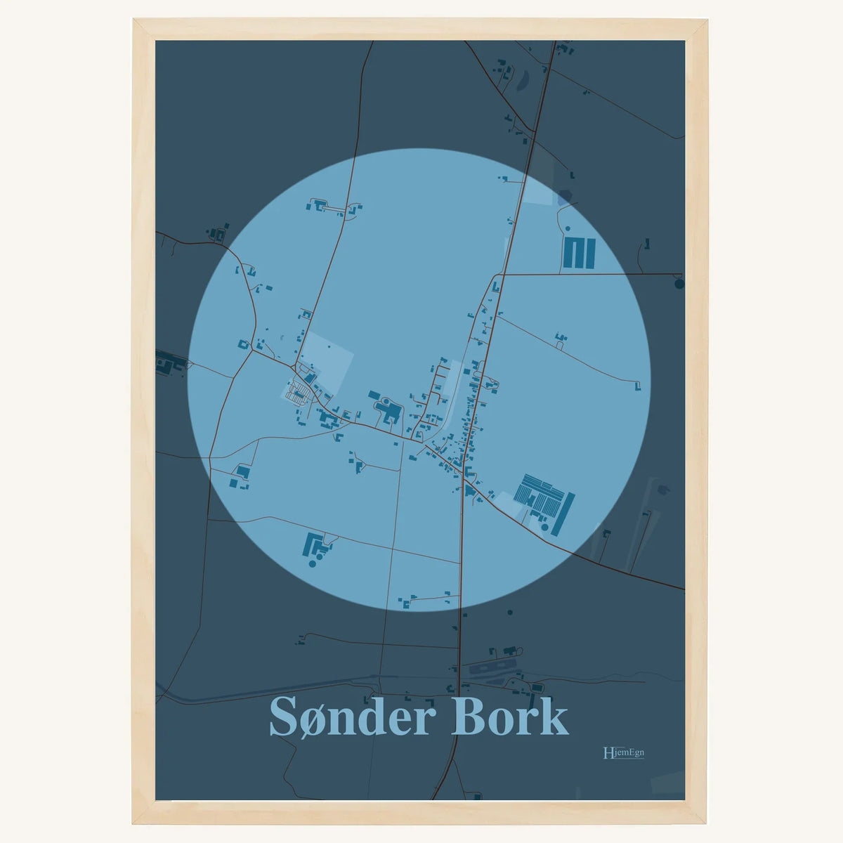 Sønder Bork plakat – Centrum 2026 – Lys pastel blå