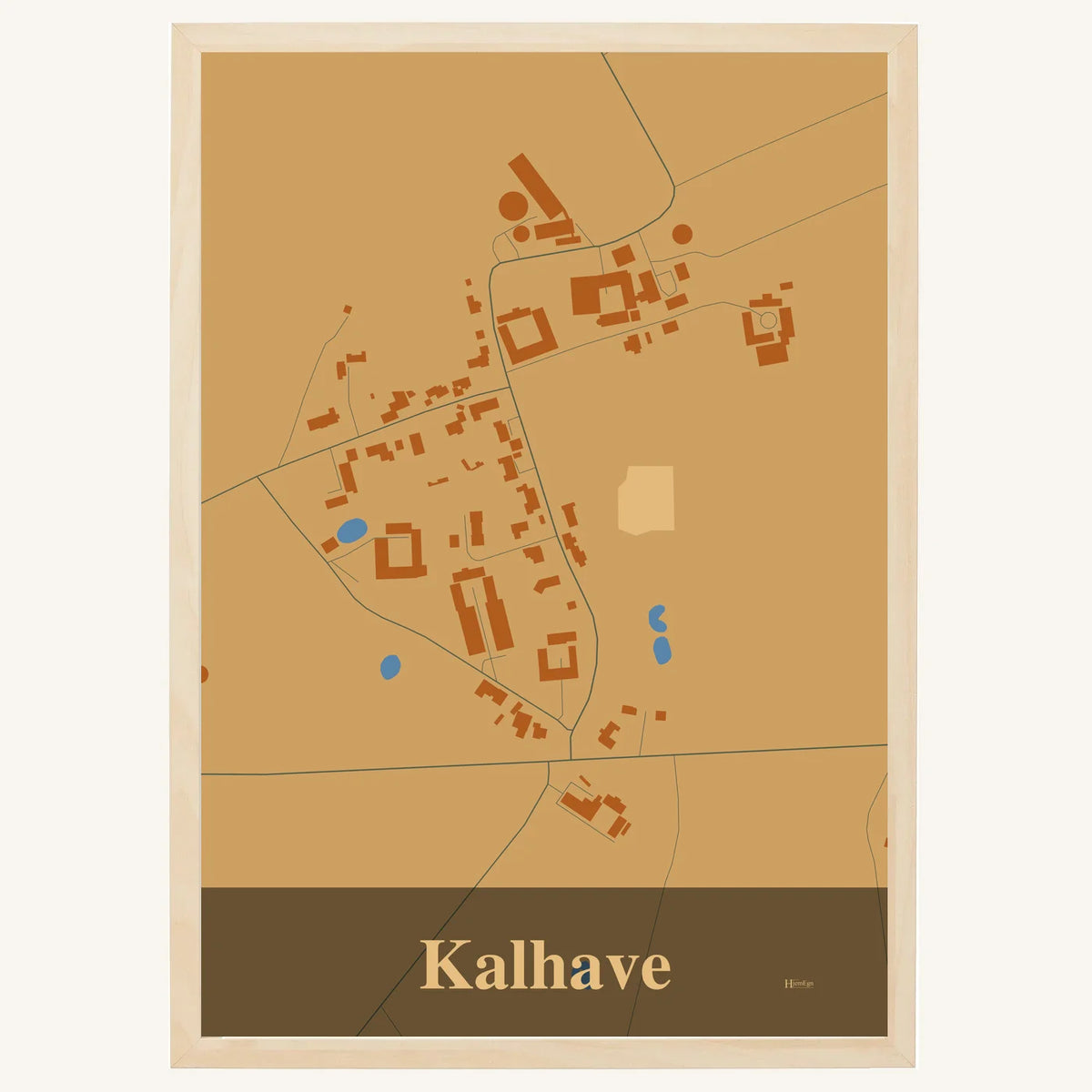 Kalhave plakat – Firkantet 2026 – Lys pastel brun