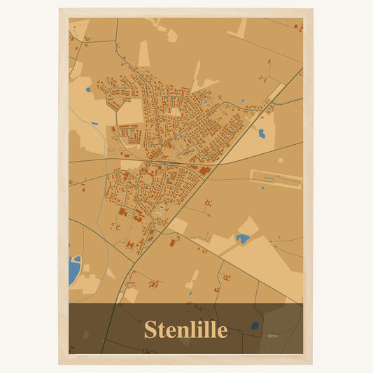 Stenlille Plakat – Lys pastel brun