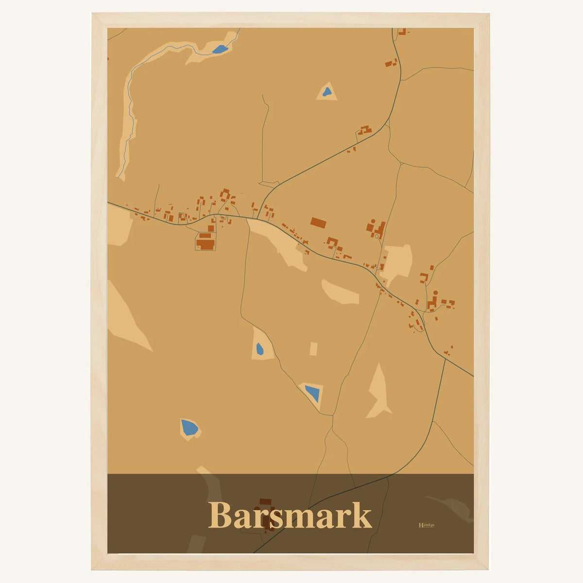 Barsmark plakat – Firkantet 2026 – Lys pastel brun