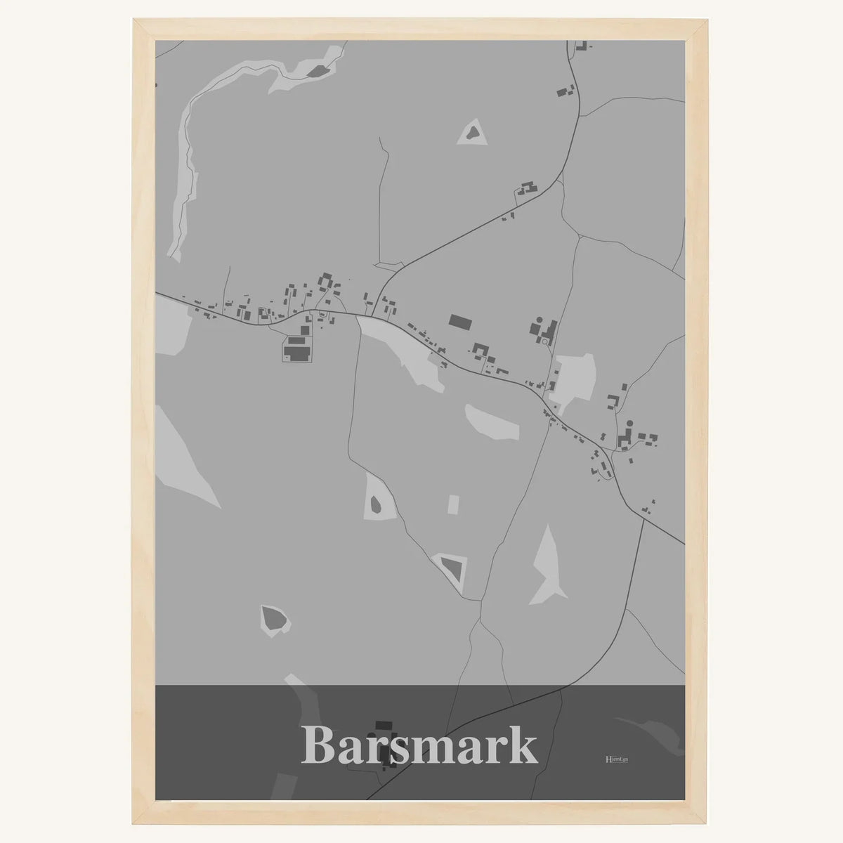 Barsmark plakat – Firkantet 2026 – Lys pastel grå