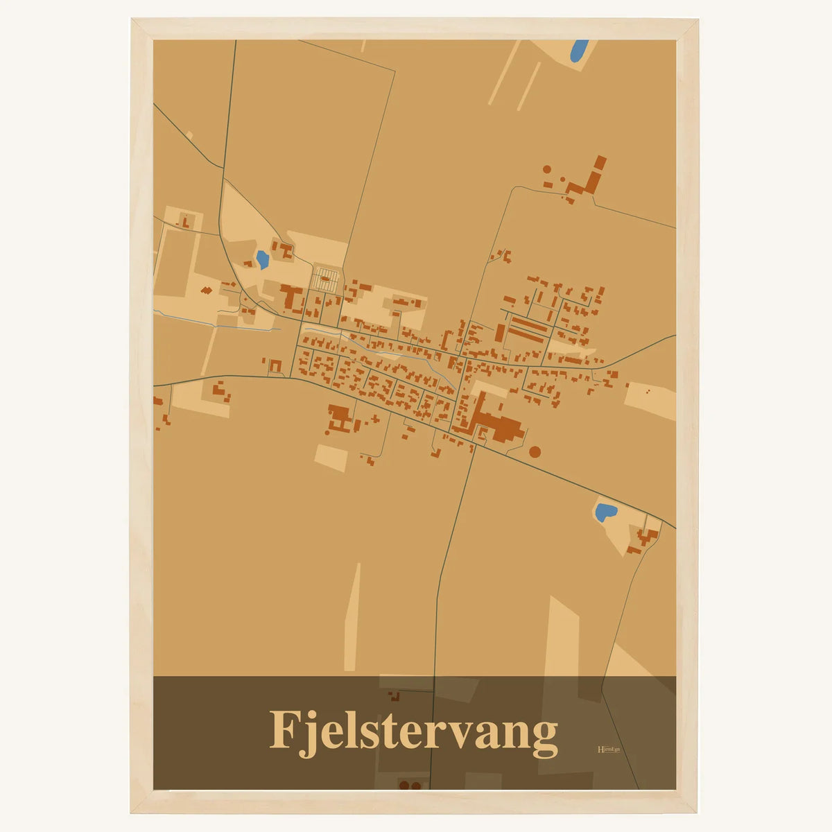Fjelstervang plakat – Firkantet 2026 – Lys pastel brun