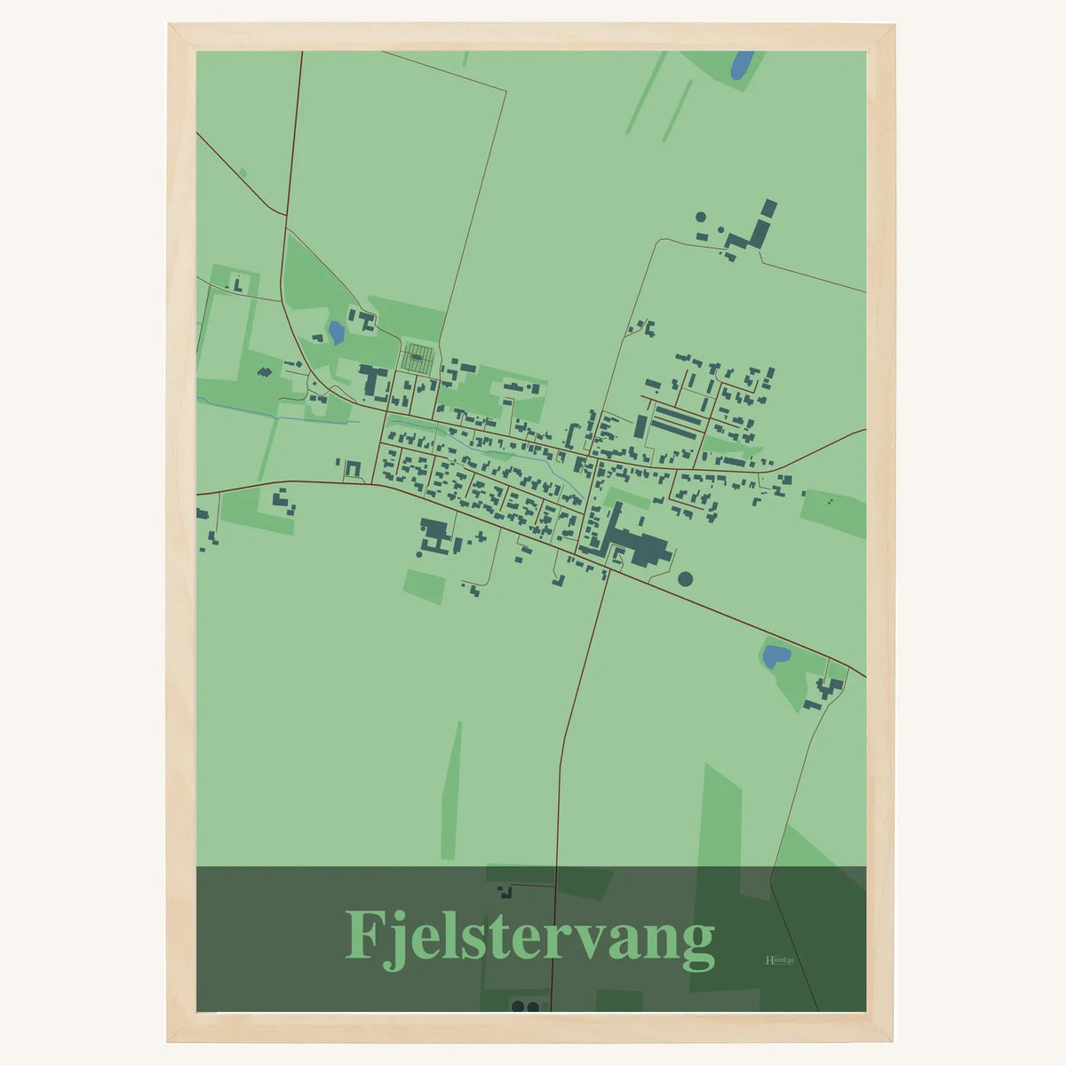 Fjelstervang plakat – Firkantet 2026 – Lys pastel grøn