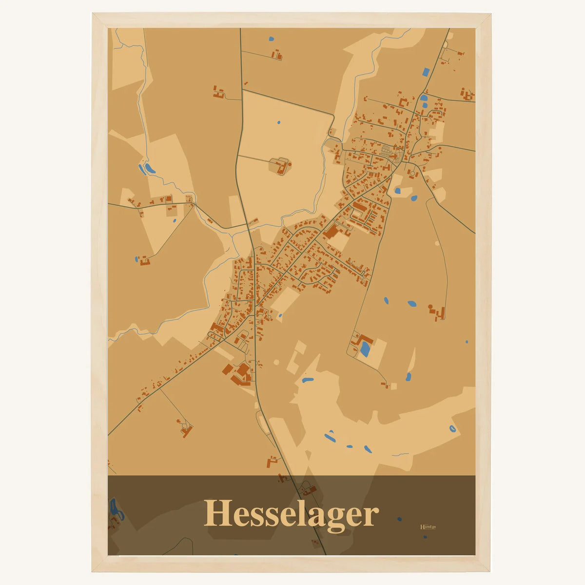 Hesselager plakat – Firkantet 2026 – Lys pastel brun