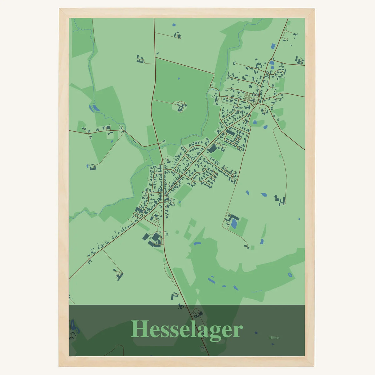 Hesselager plakat – Firkantet 2026 – Lys pastel grøn
