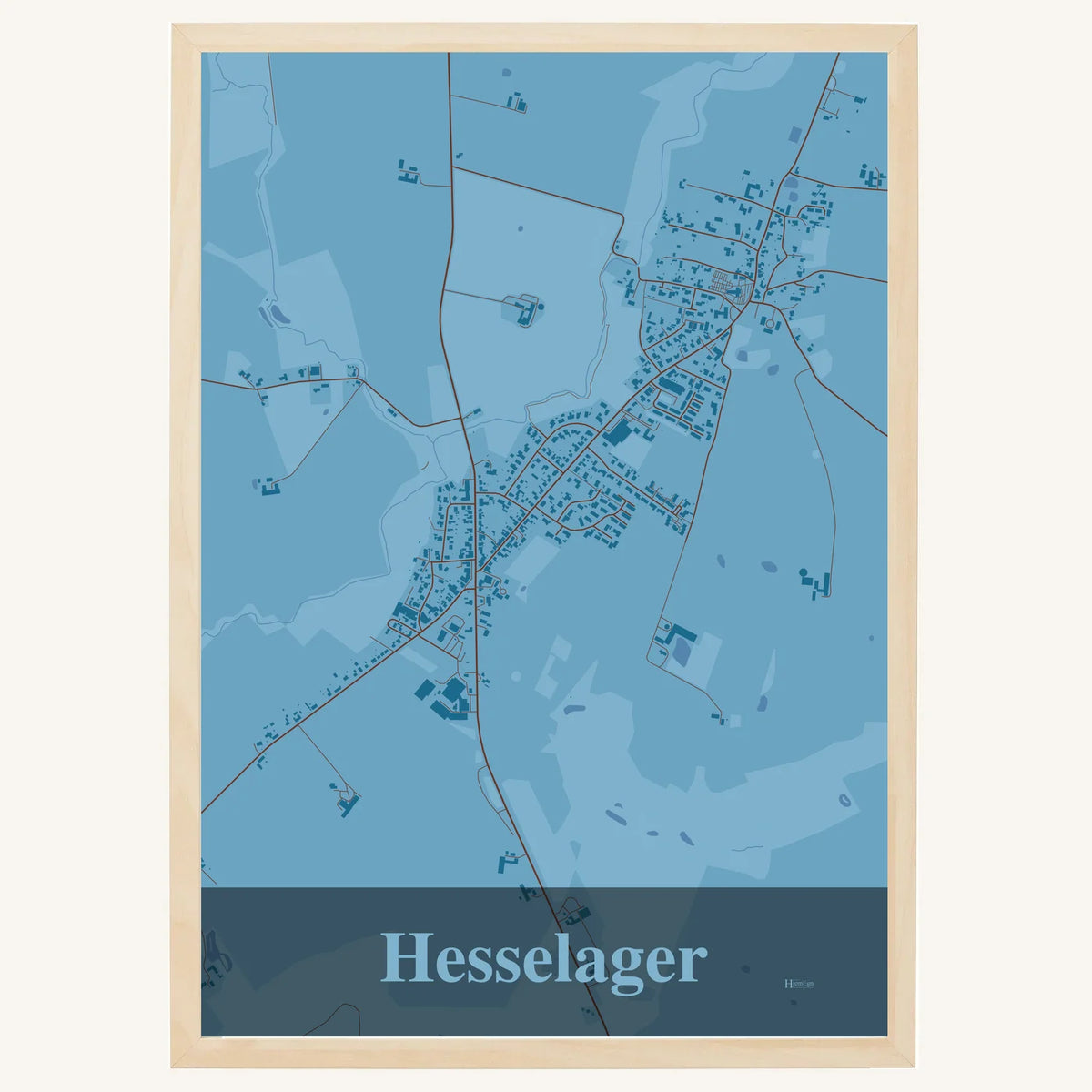 Hesselager plakat – Firkantet 2026 – Lys pastel blå