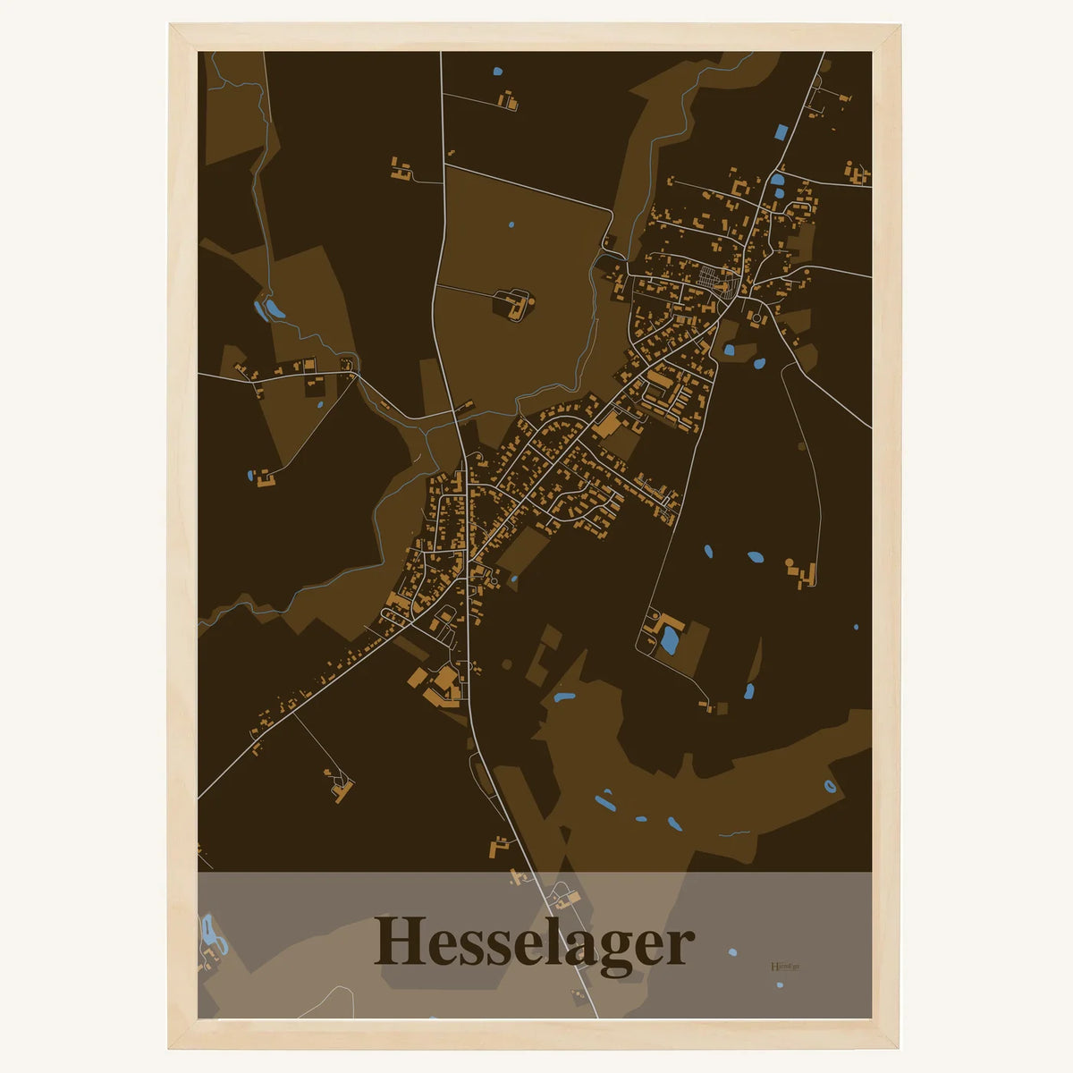 Hesselager plakat – Firkantet 2026 – Mørk brun