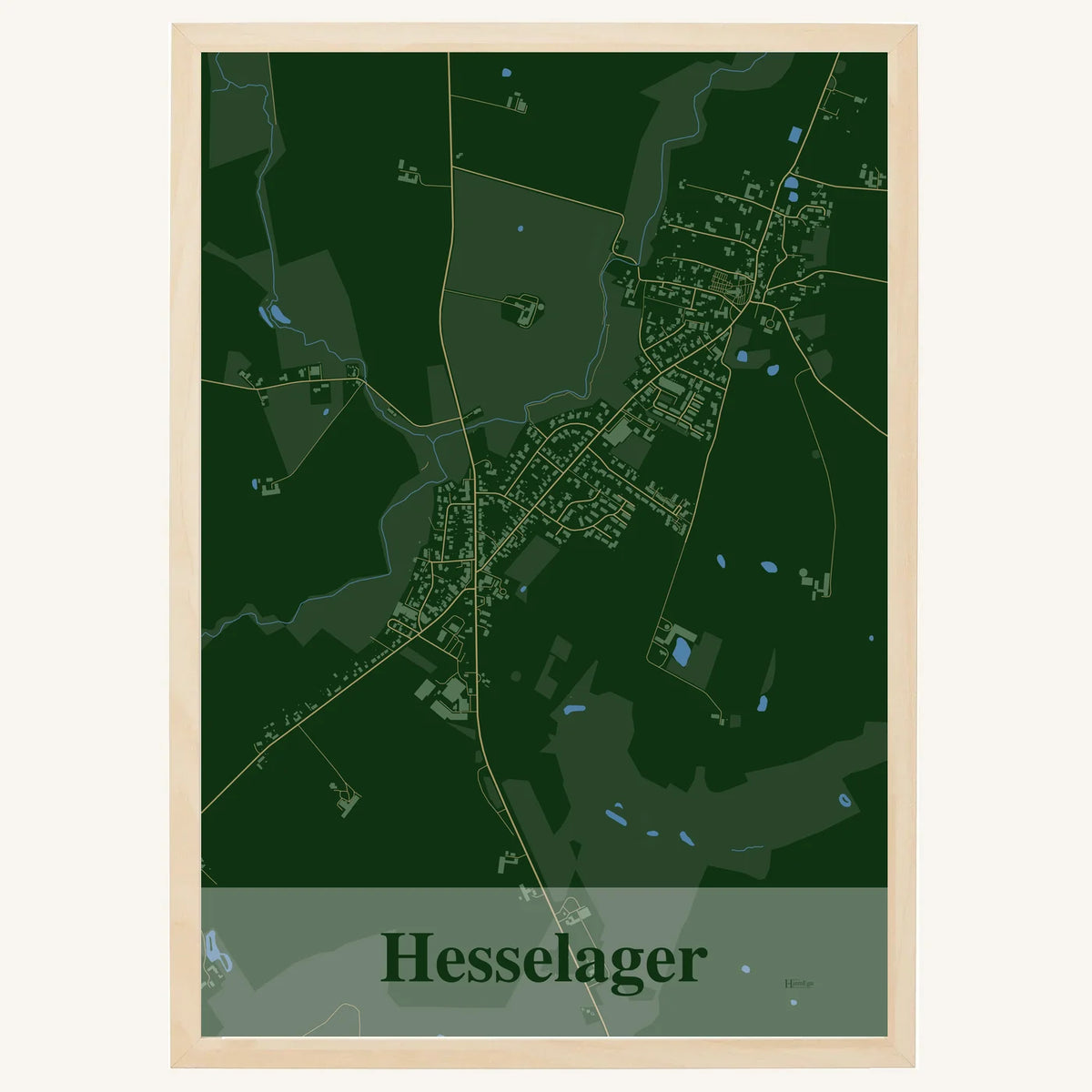 Hesselager plakat – Firkantet 2026 – Mørk grøn