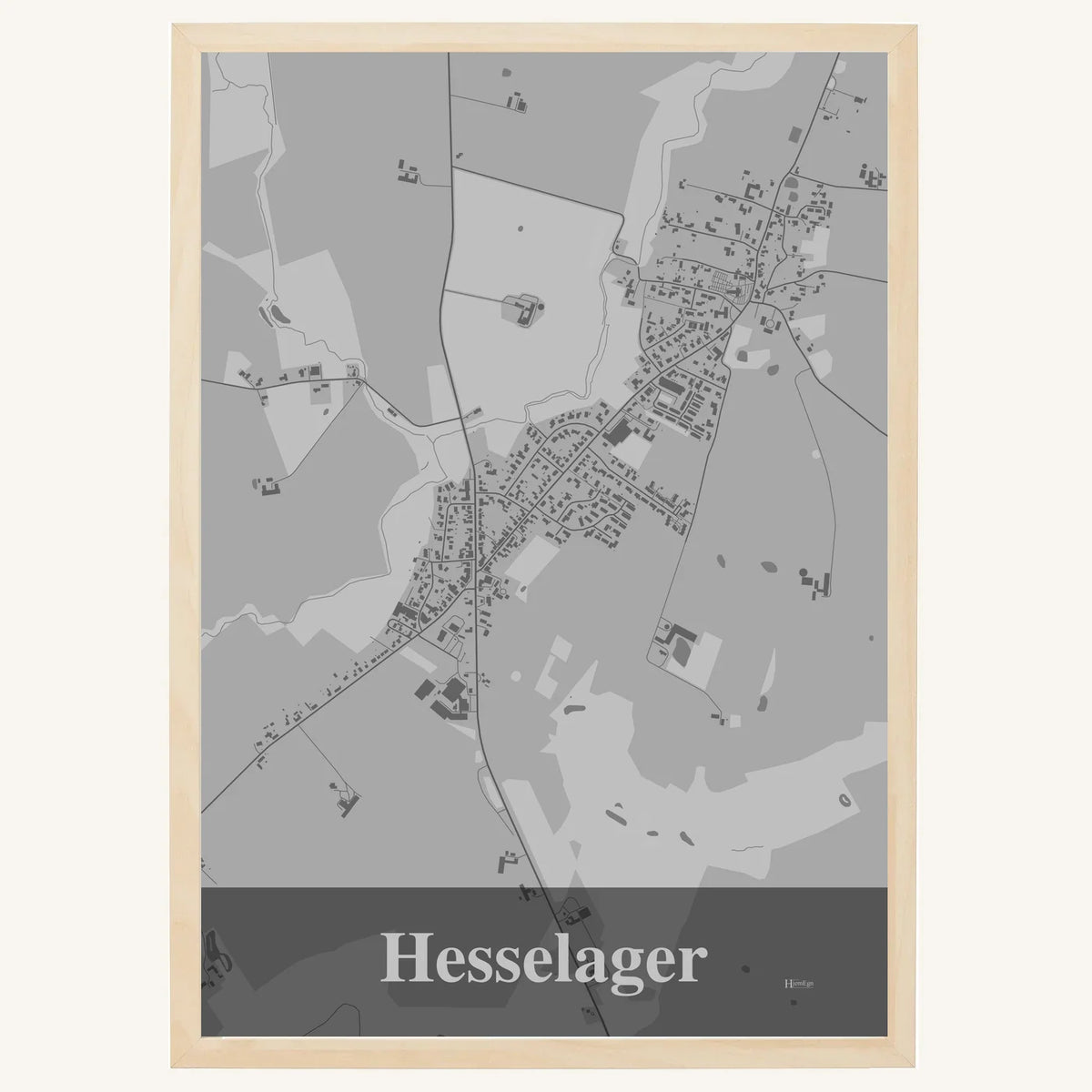 Hesselager plakat – Firkantet 2026 – Lys pastel grå