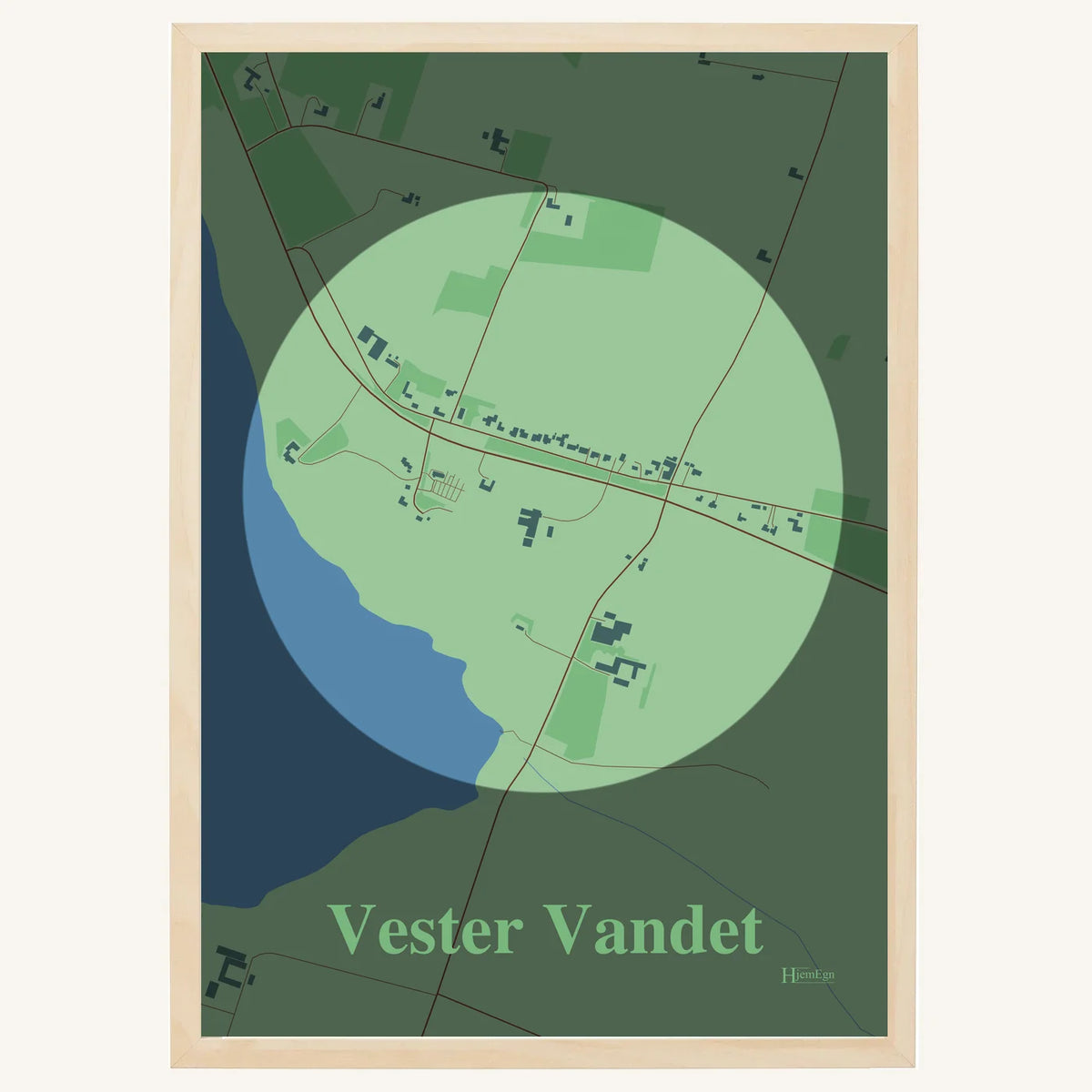 Vester Vandet plakat – Centrum 2026 – Lys pastel grøn