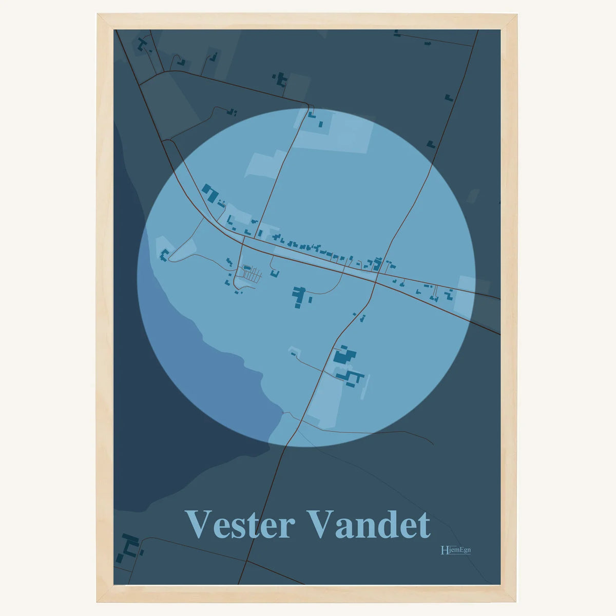 Vester Vandet plakat – Centrum 2026 – Lys pastel blå