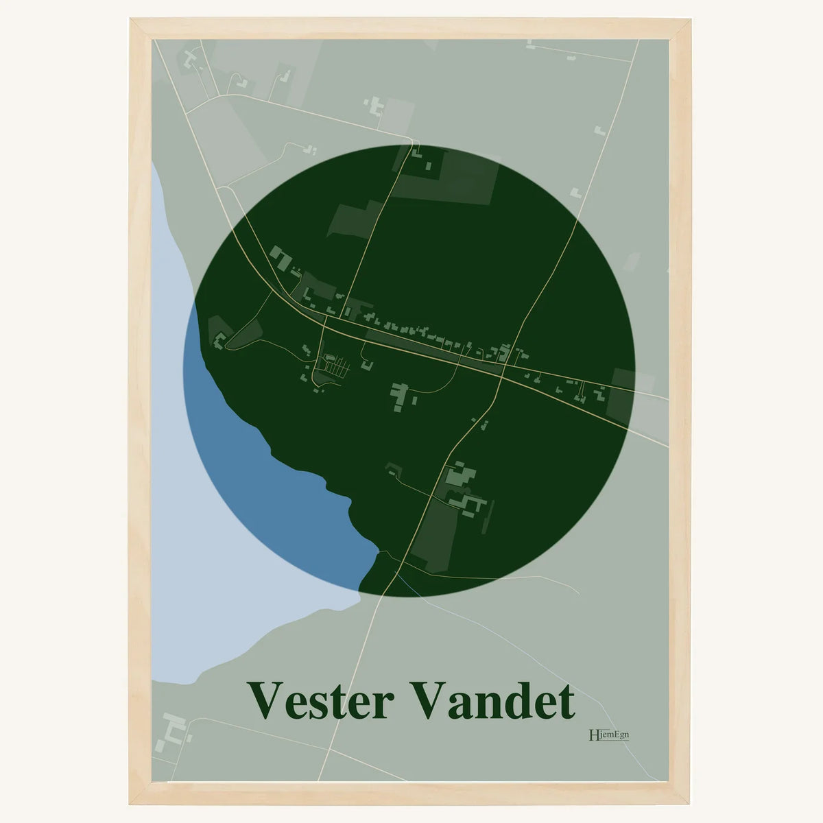 Vester Vandet plakat – Centrum 2026 – Mørk grøn