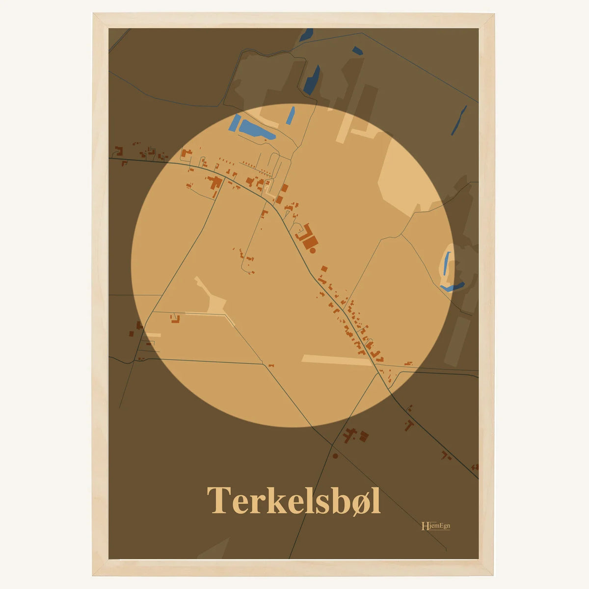 Terkelsbøl plakat – Centrum 2026 – Lys pastel brun