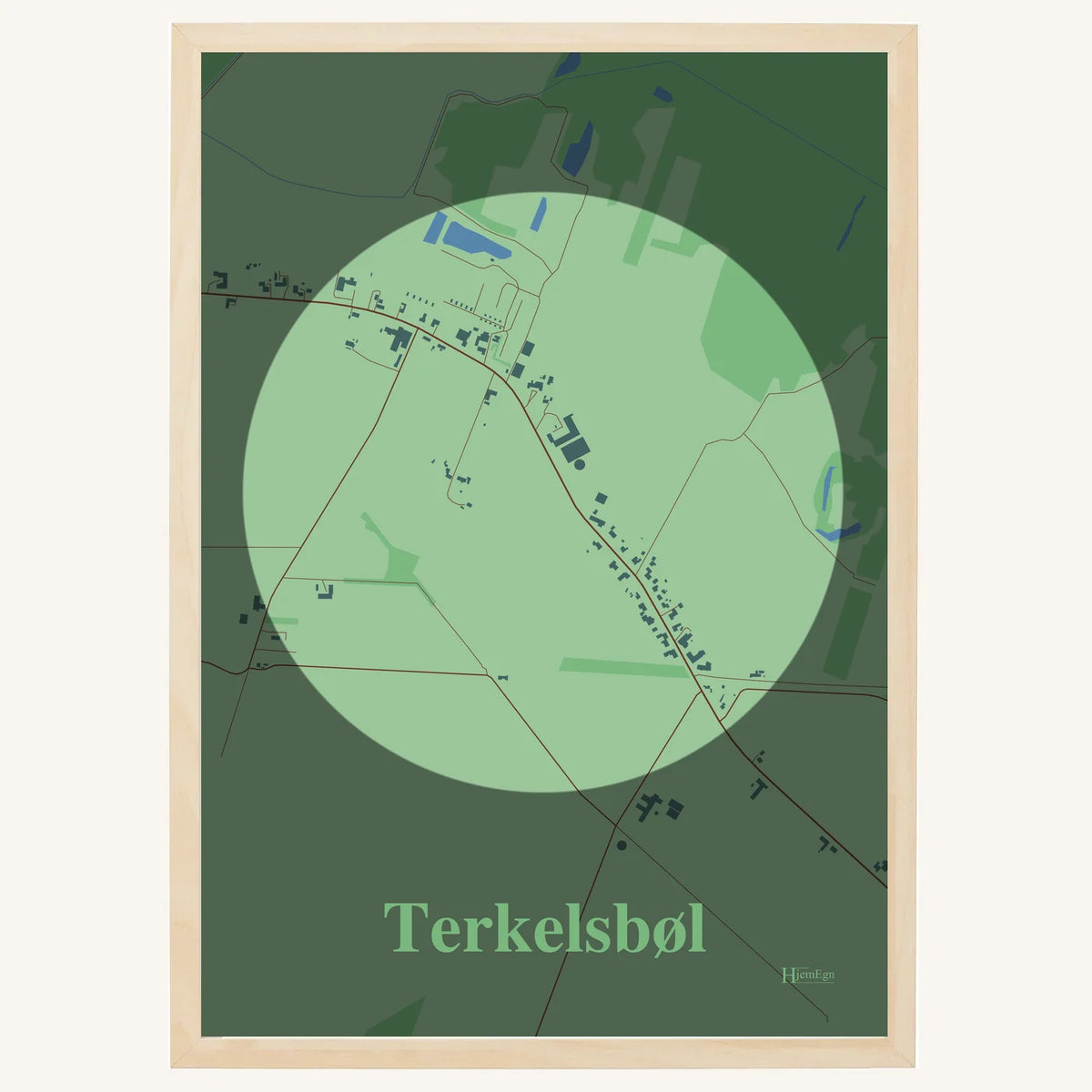 Terkelsbøl plakat – Centrum 2026 – Lys pastel grøn