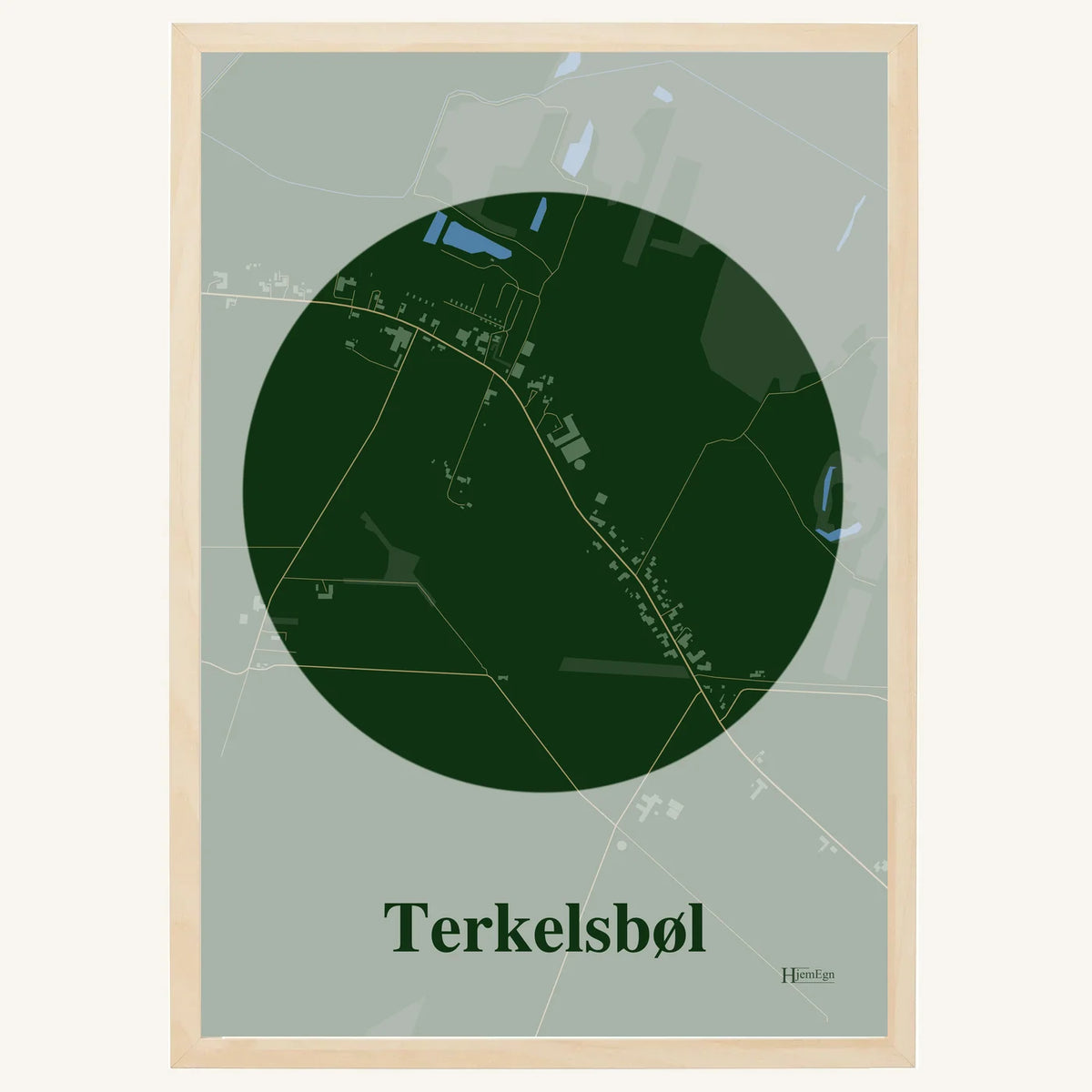 Terkelsbøl plakat – Centrum 2026 – Mørk grøn