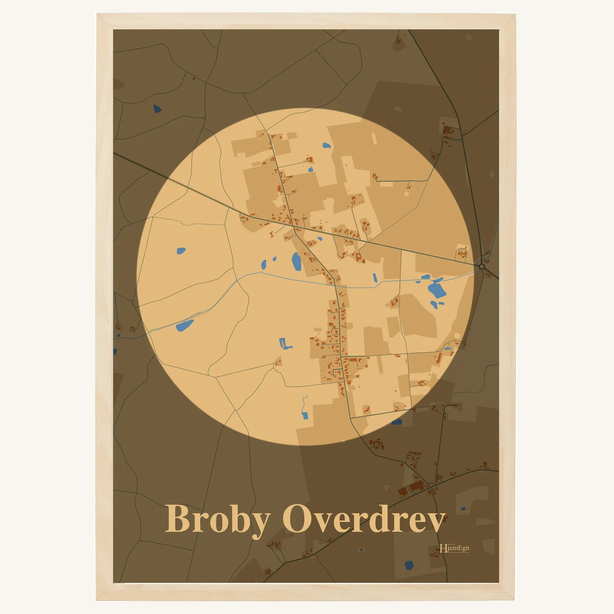 Broby Overdrev plakat – Centrum 2026 – Lys pastel brun