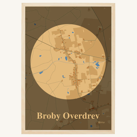 Broby Overdrev plakat – Centrum 2026 – Lys pastel brun