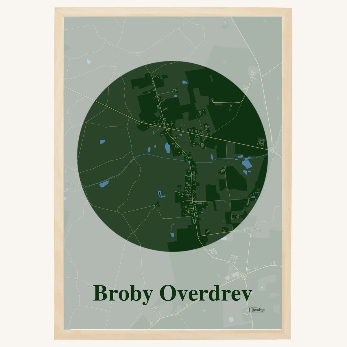 Broby Overdrev plakat – Centrum 2026 – Mørk grøn