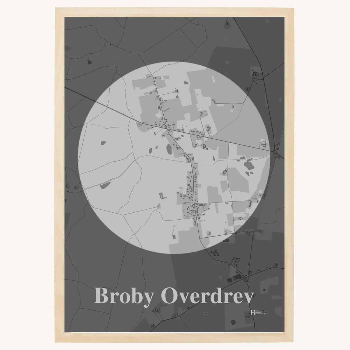 Broby Overdrev plakat – Centrum 2026 – Lys pastel grå