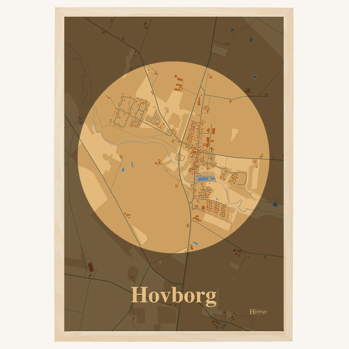 Hovborg plakat – Centrum 2026 – Lys pastel brun