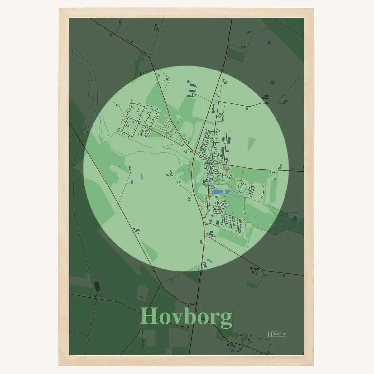 Hovborg plakat – Centrum 2026 – Lys pastel grøn