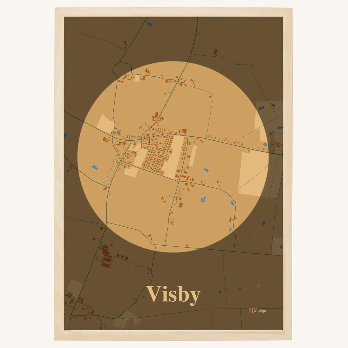Visby plakat – Centrum 2026 – Lys pastel brun