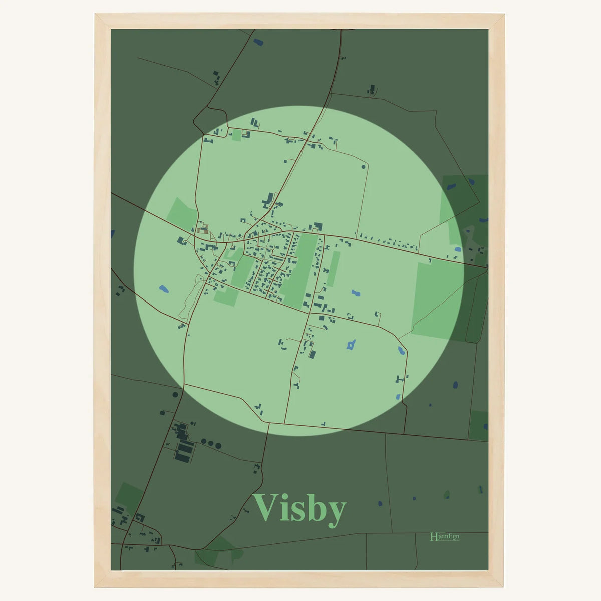 Visby plakat – Centrum 2026 – Lys pastel grøn