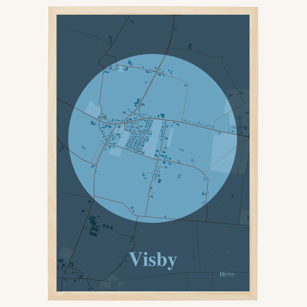 Visby plakat – Centrum 2026 – Lys pastel blå