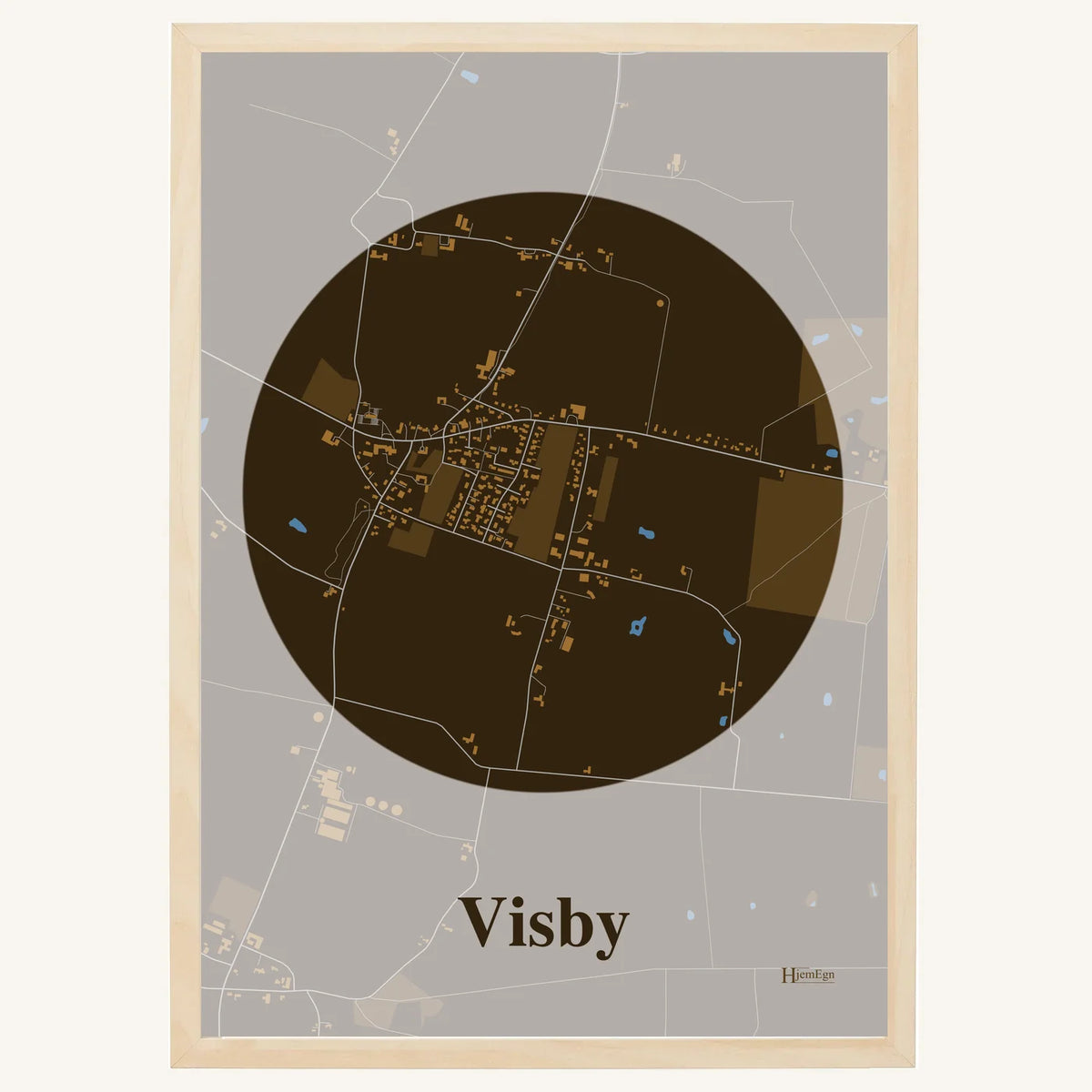 Visby plakat – Centrum 2026 – Mørk brun