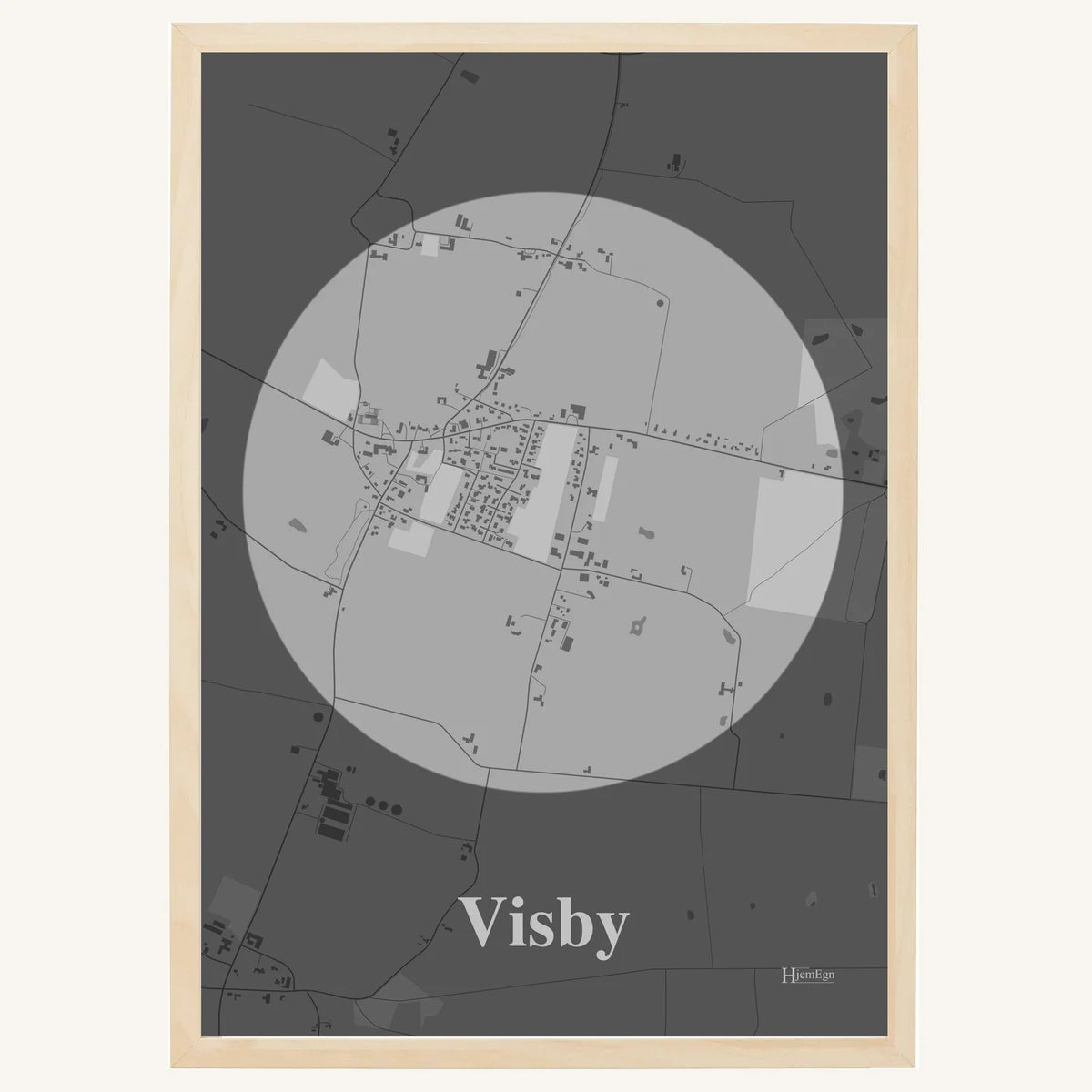 Visby plakat – Centrum 2026 – Lys pastel grå