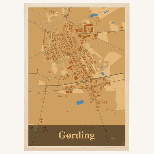 Gørding Plakat – Lys pastel brun