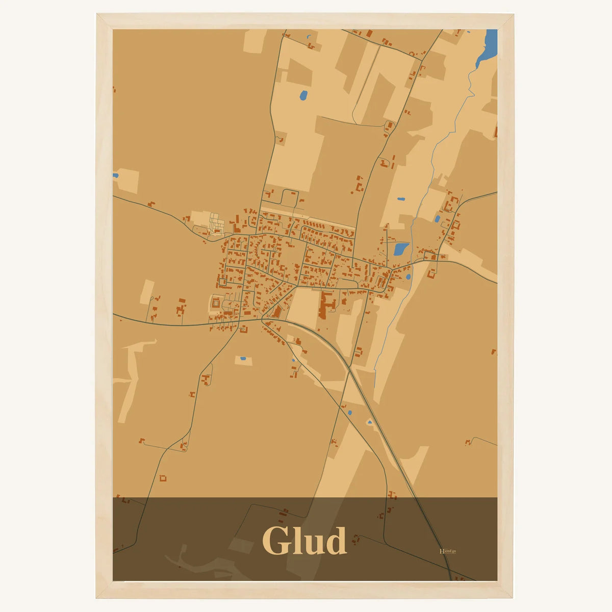 Glud plakat – Firkantet 2026 – Lys pastel brun