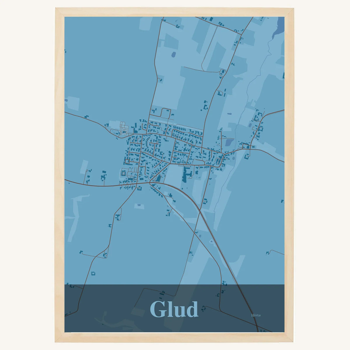 Glud plakat – Firkantet 2026 – Lys pastel blå
