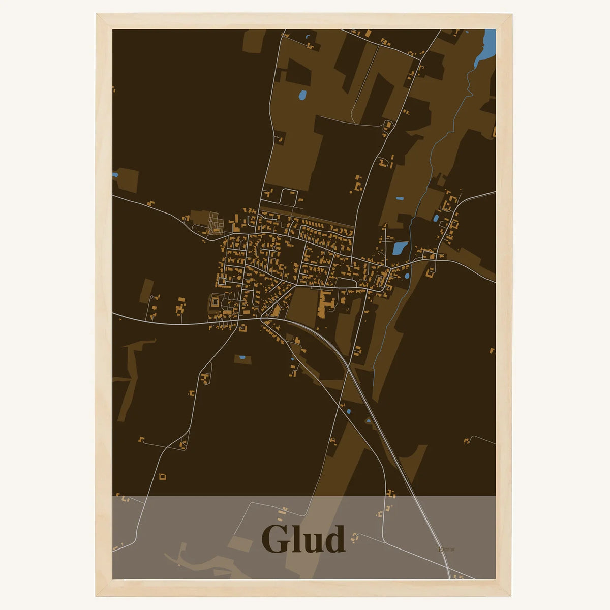 Glud plakat – Firkantet 2026 – Mørk brun