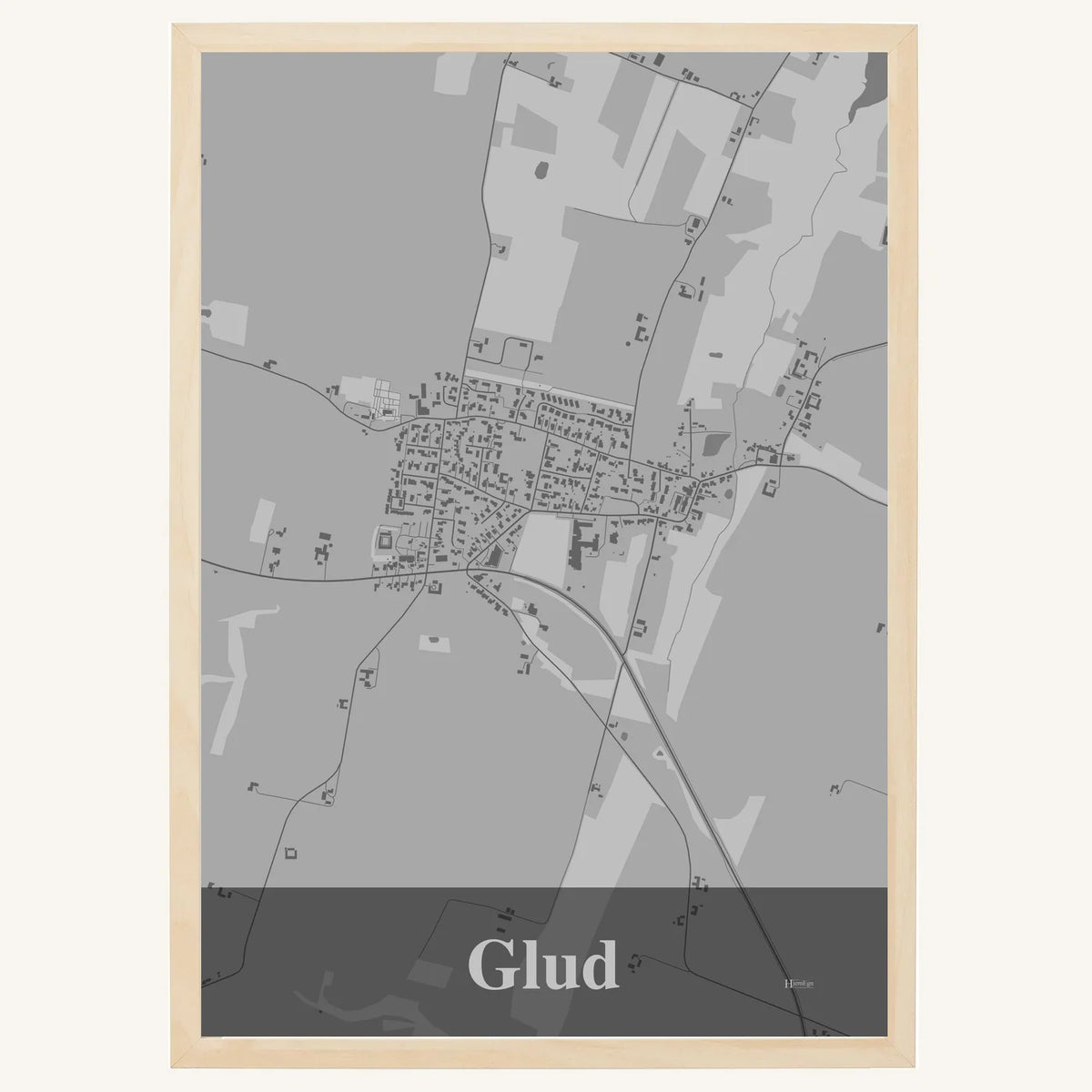 Glud plakat – Firkantet 2026 – Lys pastel grå