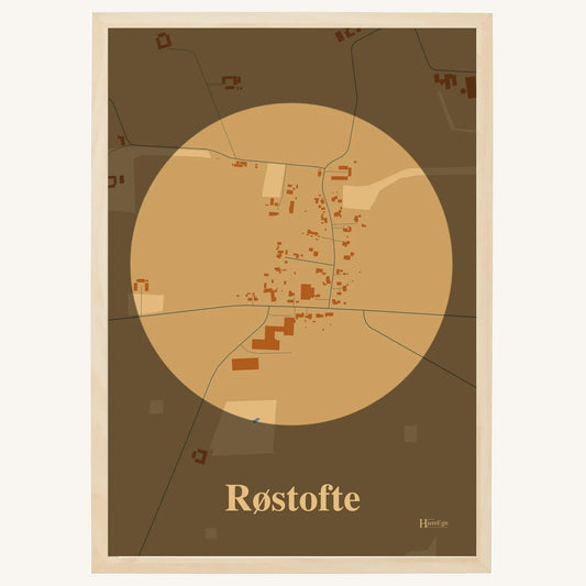 Røstofte plakat – Centrum 2026 – Lys pastel brun