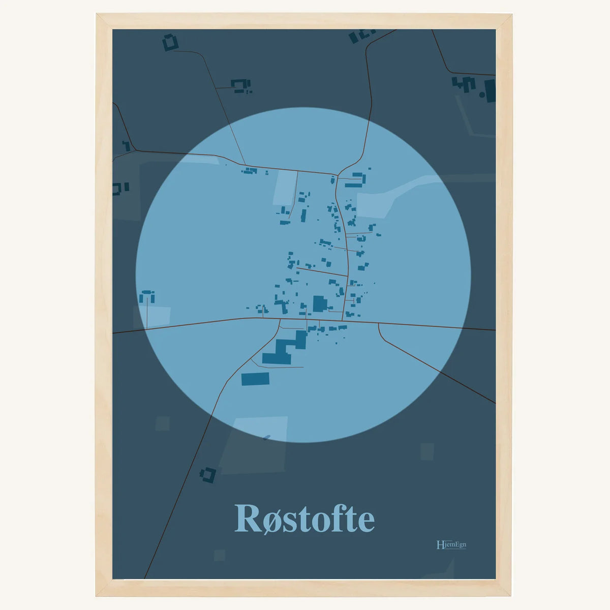 Røstofte plakat – Centrum 2026 – Lys pastel blå