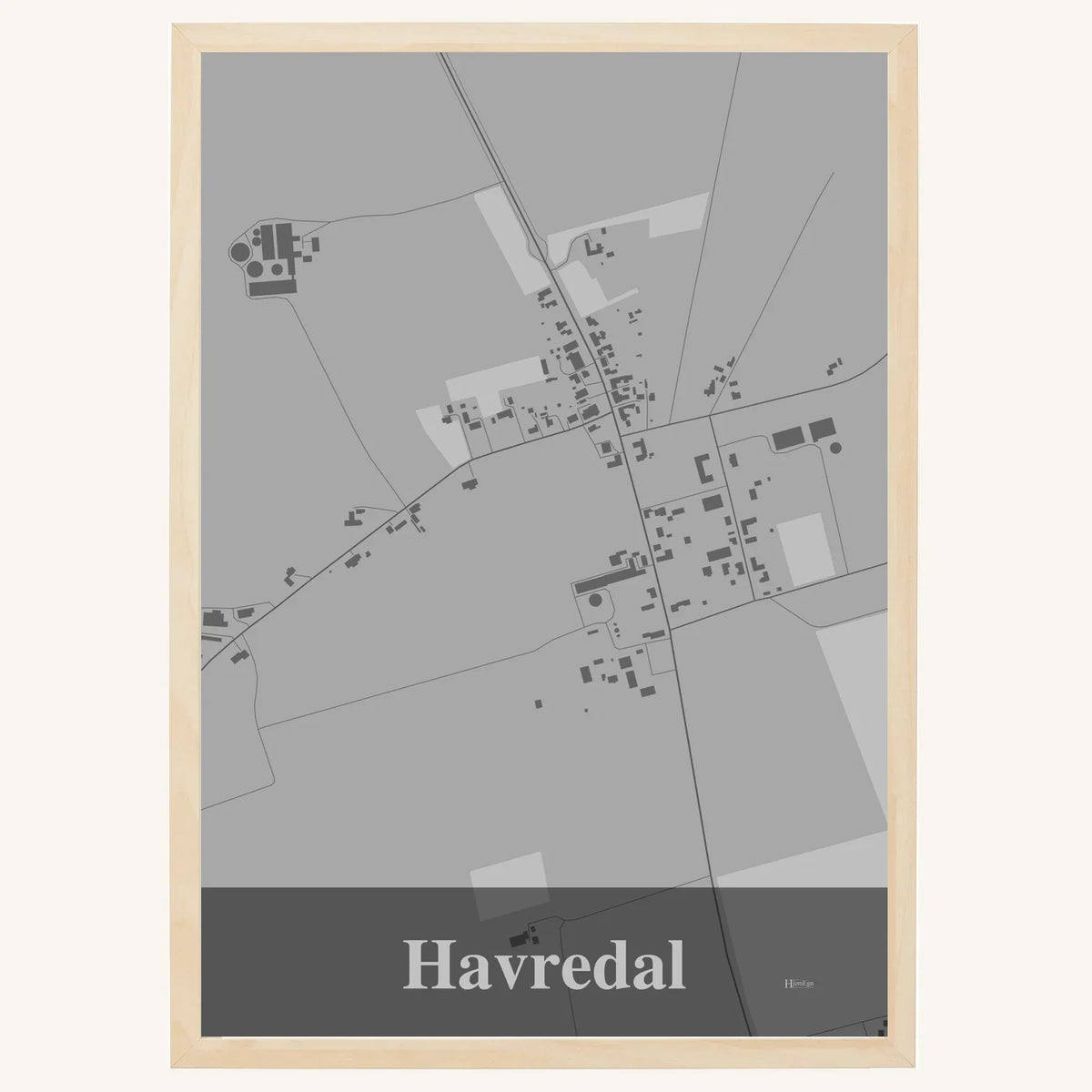 Havredal plakat – Firkantet 2026 – Lys pastel grå