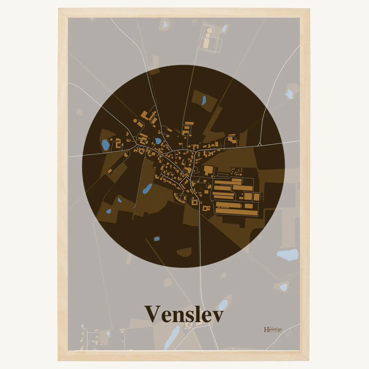 Venslev plakat – Centrum 2026 – Mørk brun