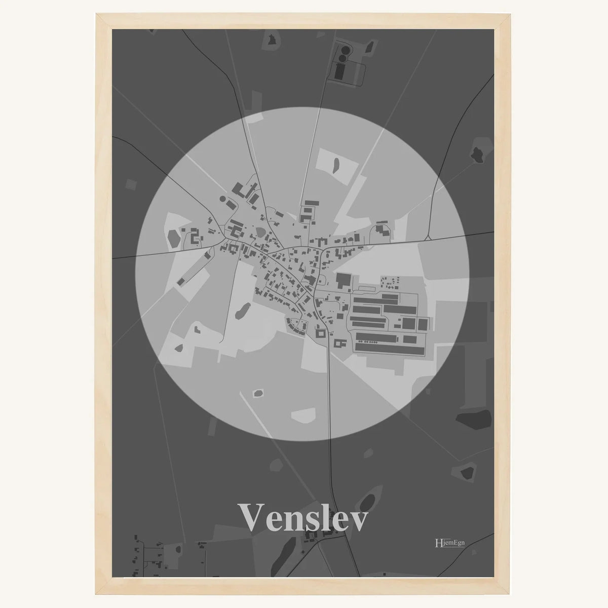 Venslev plakat – Centrum 2026 – Lys pastel grå