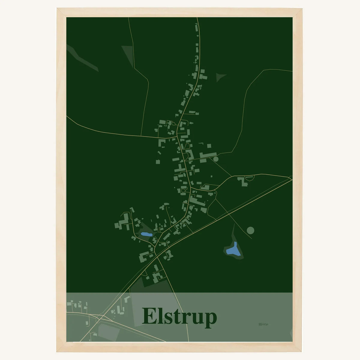Elstrup plakat – Firkantet 2026 – Mørk grøn