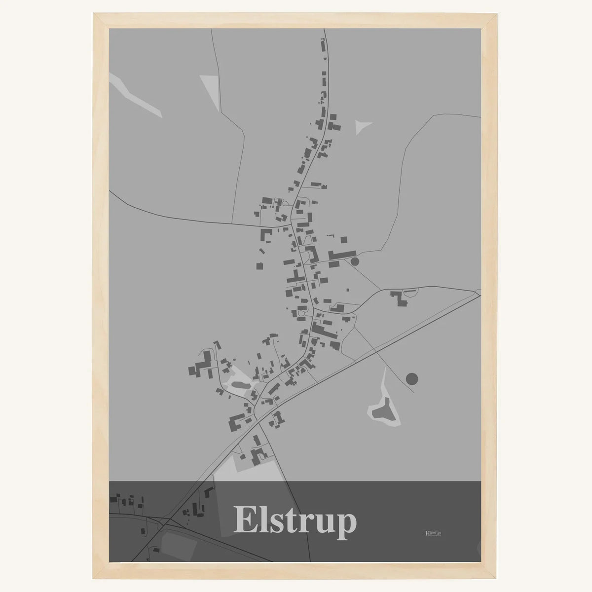 Elstrup plakat – Firkantet 2026 – Lys pastel grå