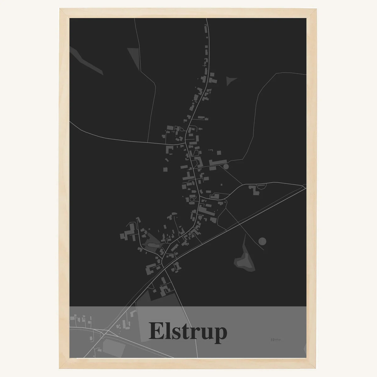 Elstrup plakat – Firkantet 2026 – Mørk grå